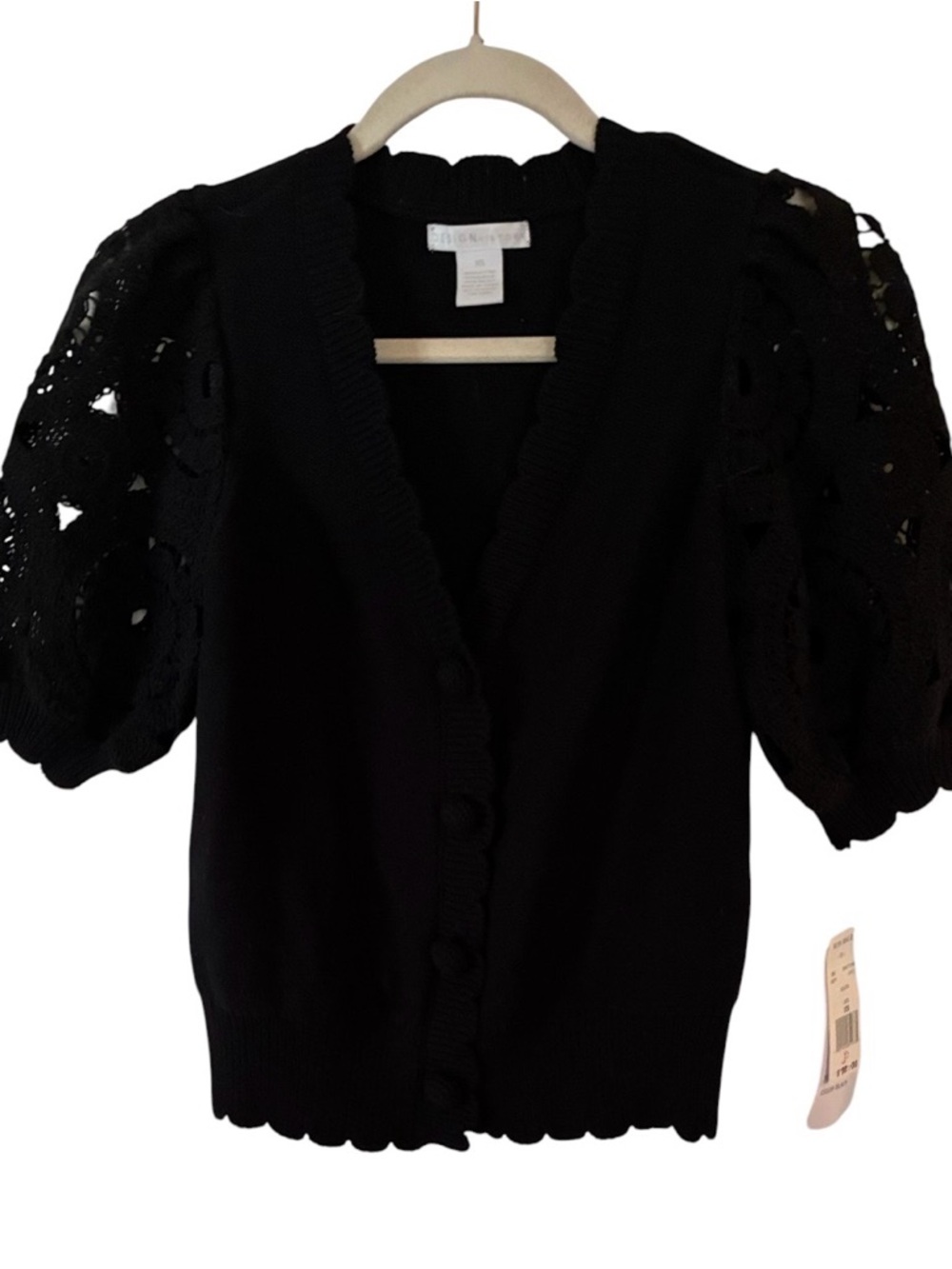 NWT Design‎ History Crochet Puff Cardigan Sz XS